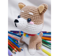 Patrón amigurumi: Perrito Shiba Inu tierno