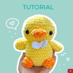 Patrón Amigurumi: tierno patito tejido a crochet