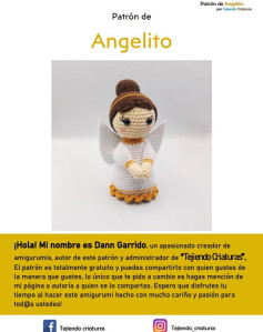 Patrón de amigurumi: Angelito tierno y fácil
