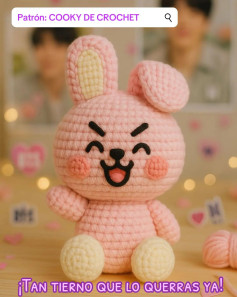 Patrón de Amigurumi: Conejito Rosado Adorable para Tejer