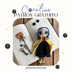 Patrón de amigurumi Coraline gratis