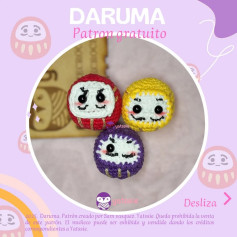 Patrón de amigurumi Daruma gratis