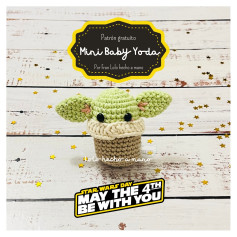 Patrón de amigurumi gratuito: Mini Baby Yoda