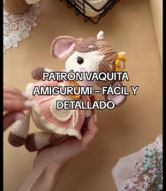 PATRÓN DE AMIGURUMI VACA PEQUEÑA: GUÍA DETALLADA Y FÁCIL DE SEGUIR