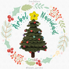 Patrón de árbol de Navidad tejido a crochet