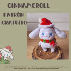 Patrón de Cinnamoroll navideño gratis