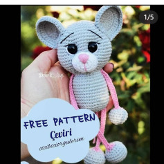 Patrón de Ganchillo Gratis: Ratón Adorable