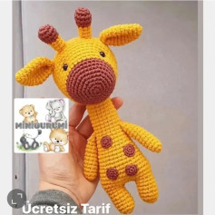 Patrón de ganchillo gratuito para jirafa amigurumi