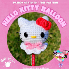 Patrón de globo Hello Kitty gratis