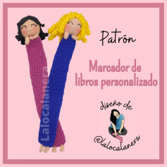 Patrón de marcapáginas personalizado tejido a crochet