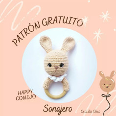 Patrón de sonajero de conejo amigurumi gratis