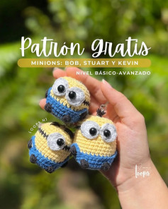 Patrón gratis amigurumi minions Bob, Stuart y Kevin