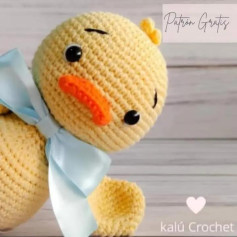Patrón gratis amigurumi pollito tierno