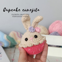 Patrón gratis: Conejita Cupcake amigurumi