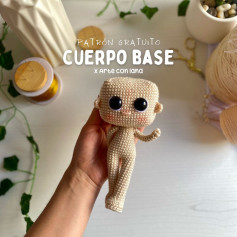 PATRÓN GRATIS: Cuerpo base amigurumi