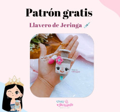 Patrón gratis: Llavero de Jeringa amigurumi