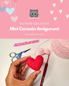 Patrón Gratis: Mini Corazón Amigurumi Fácil