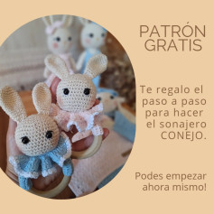 Patrón Gratis: Sonajero Conejito Amigurumi