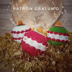 Patrón gratuito: Adornos navideños tejidos a crochet