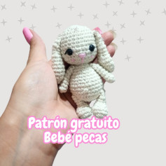 Patrón gratuito amigurumi bebé conejo