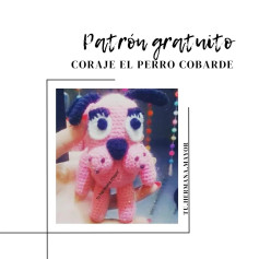Patrón gratuito amigurumi: El Perro Cobarde