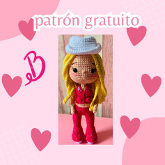 Patrón gratuito amigurumi: Muñeca vaquera