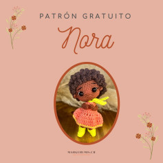Patrón gratuito amigurumi Nora: muñeca crochet