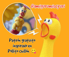 Patrón gratuito amigurumi Pollito Chillón
