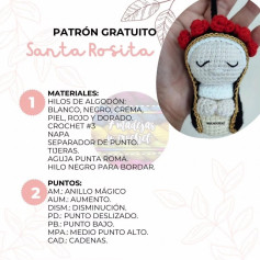 Patrón gratuito amigurumi Santa Rosita: guía completa de crochet