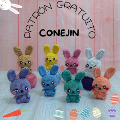Patrón gratuito de amigurumi: Conejitos de pascua