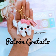 Patrón gratuito de llavero amigurumi de diente