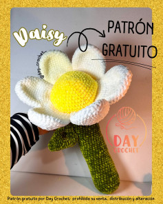 Patrón gratuito de margarita amigurumi