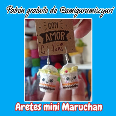 Patrón gratuito de pendientes Maruchan amigurumi