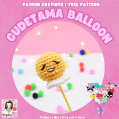 Patrón gratuito: Gudetama globo amigurumi