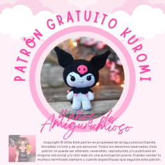 Patrón Gratuito Kuromi Amigurumi