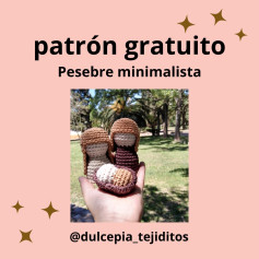 Patrón gratuito: pesebre minimalista de amigurumi