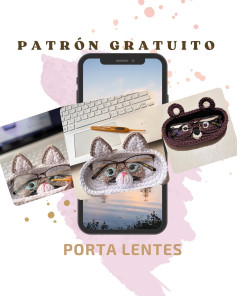 PATRÓN GRATUITO: Porta lentes tejido a crochet
