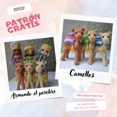 Patrón gratuito: Reyes Magos y camellos amigurumi