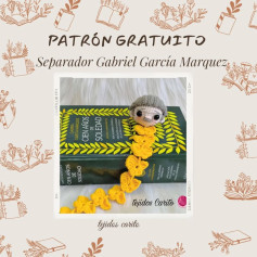 Patrón gratuito: Separador de libros Gabriel García Márquez a crochet.