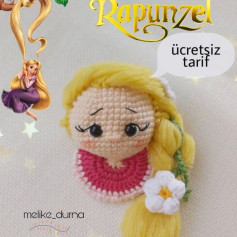 Rapunzel Amigurumi: Ücretsiz Tığ İşi Şeması