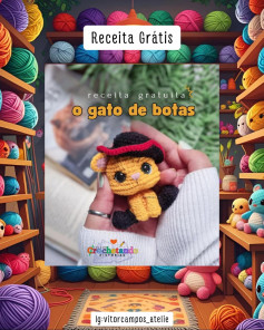 Receita grátis amigurumi Gato de Botas