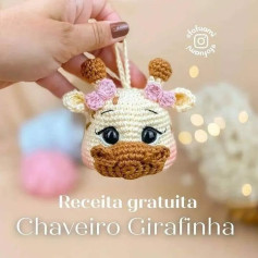 Receta gratuita amigurumi Jirafa llavero