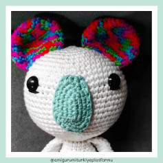 Renkli Kulaklı Koala Amigurumi Şeması