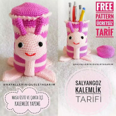 Salyangoz Kalemlik Örgü Şeması