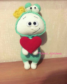 Sevimli Amigurumi Kalp Şeması