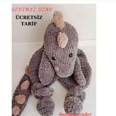 Sevimli Dino Amigurumi: Ücretsiz Tığ İşi Şeması