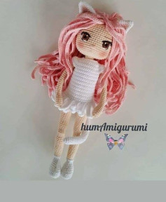 Sevimli Kedi Kız Amigurumi Şeması
