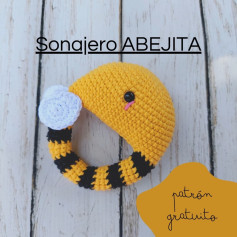 Sonajero ABEJITA: Patrón gratuito para tejer amigurumi