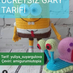 SüngerBob ve Gary Amigurumi Yapımı