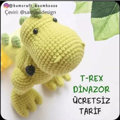 T-Rex Dinozor Amigurumi Şeması Ücretsiz